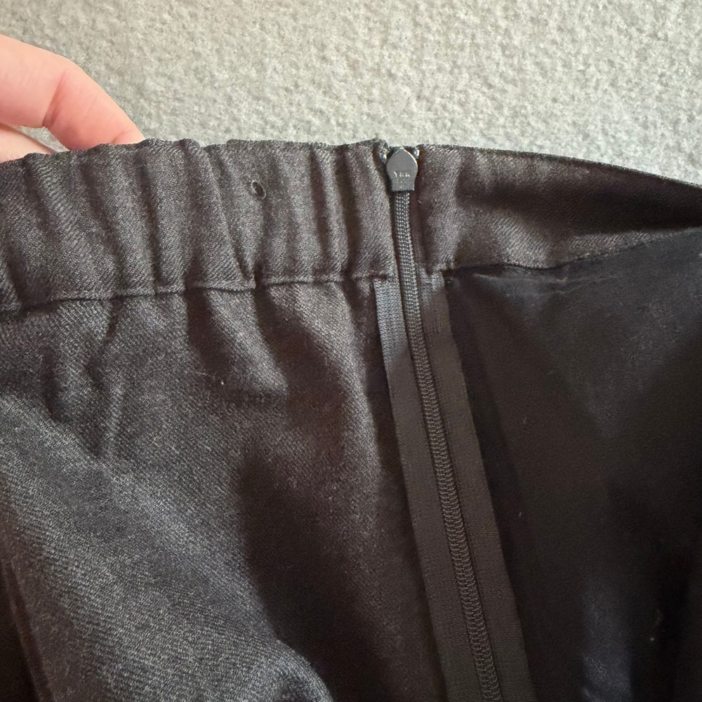 Eileen Fisher Wool Blend Wide Leg Crop Pant Black Charcoal Gray Womens Size XL - Picture 12 of 13